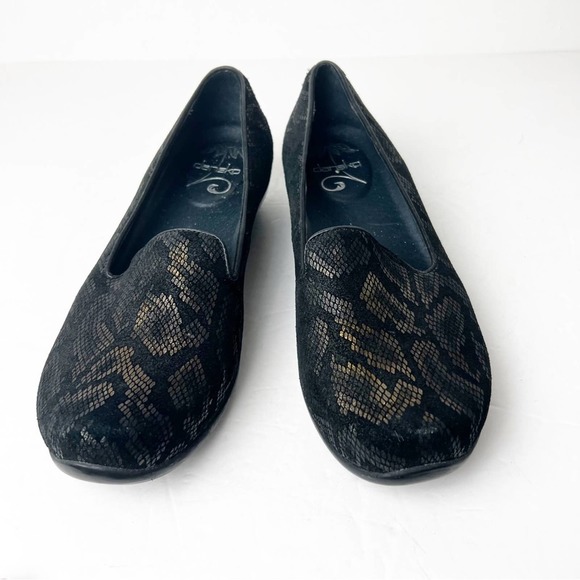 SZ 38 Dansko Snakeskin Patter Black & Gold - Picture 4 of 7